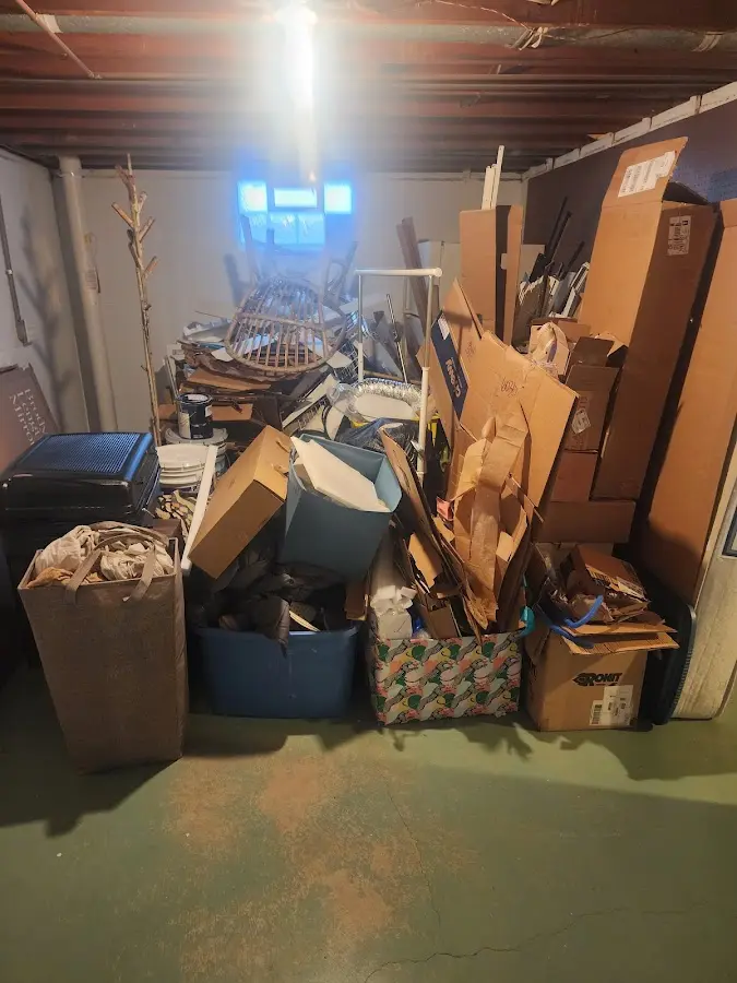 Roll-off dumpster container at job site for 6 Yard Dumpster Rental in Somerset